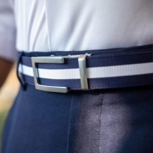 The Metro · Navy Stripe / Silver