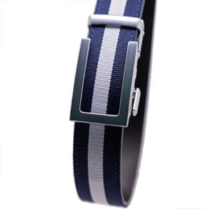 The Metro · Navy Stripe / Silver