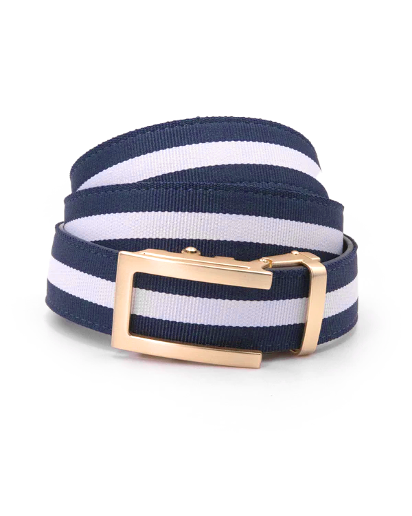 The Metro · Navy Stripe / Gold